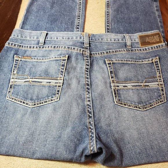 Ariat Men's Big & Tall M5 Straight Leg Jeans, Jasper, 44 X 30 Hard To Find - Picture 7 of 10